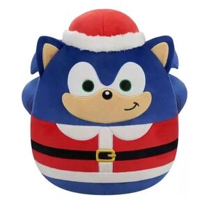 Squishmallows Sonic the Hedgehog Sonic Santa 12-Inch Plush